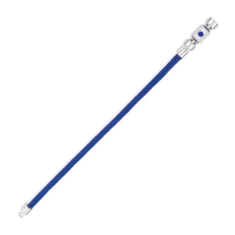 Blue Sapphire 925 Silver with Nylon XOXO Bracelet