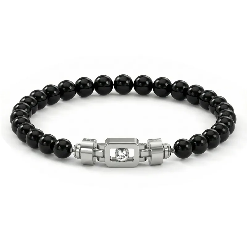 Diamond 925 Silver with Gemstone XOXO Bracelet