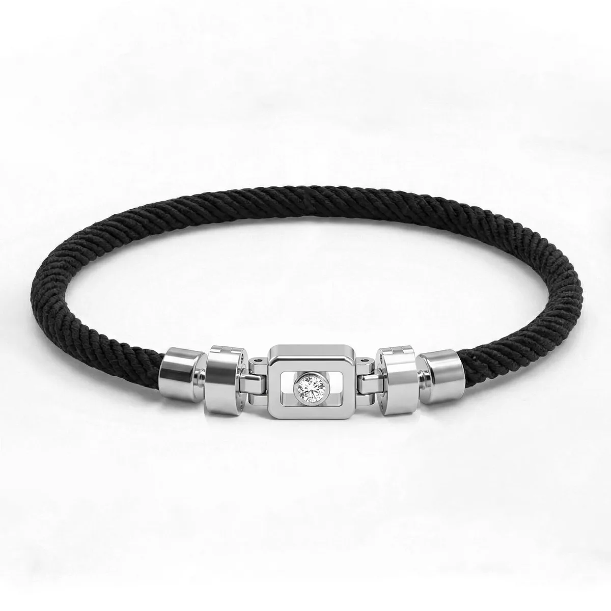 Diamond 925 Silver with Nylon XOXO Bracelet – Viktor Alexander