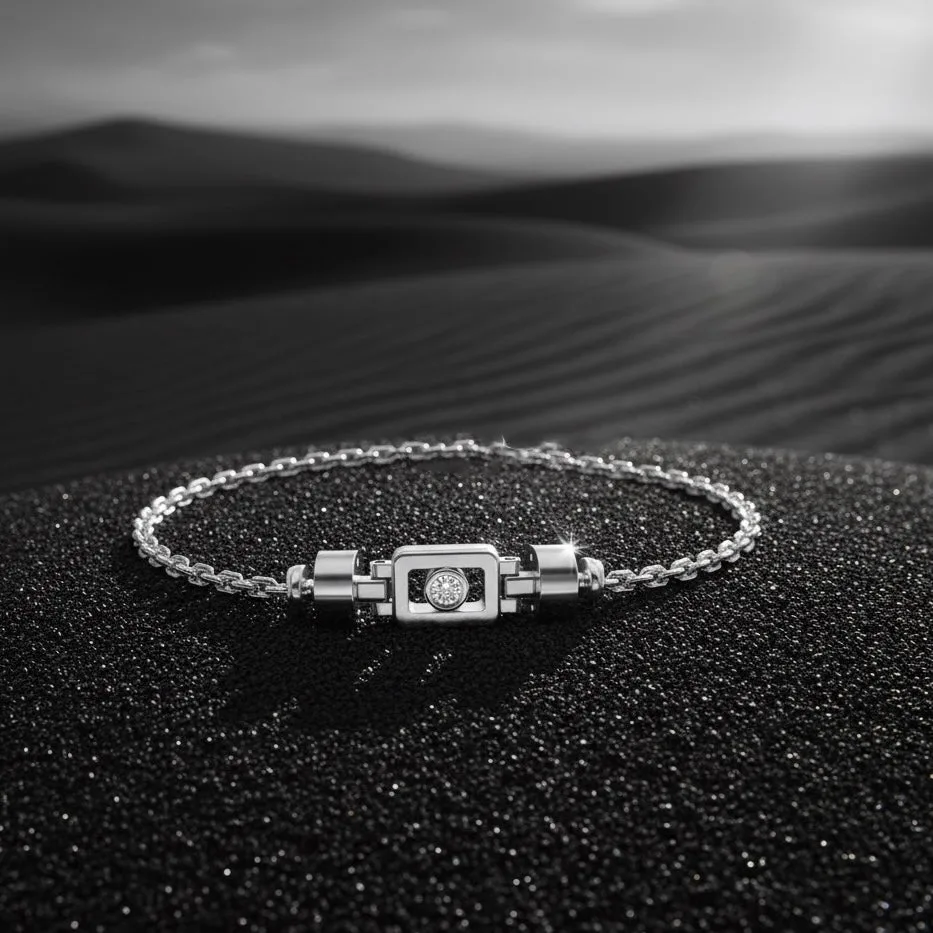 Diamond 925 Silver with Silver Link XOXO Bracelet, view 12 – Viktor Alexander