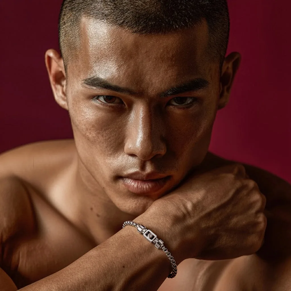 Diamond 925 Silver with Silver Link XOXO Bracelet, view 8 – Viktor Alexander