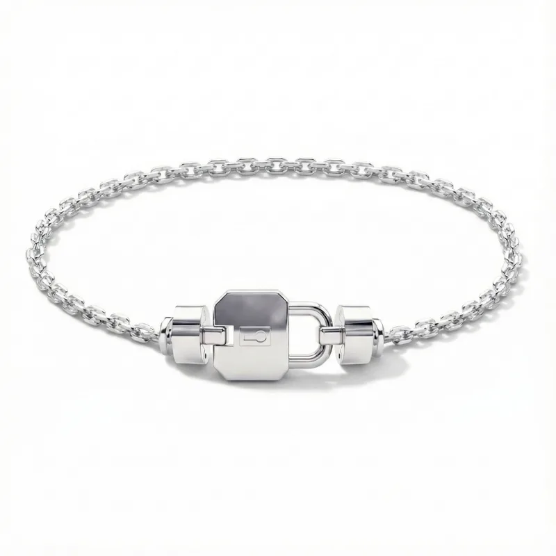 Regalia S Lock 925 Silver Chain Link Bracelet