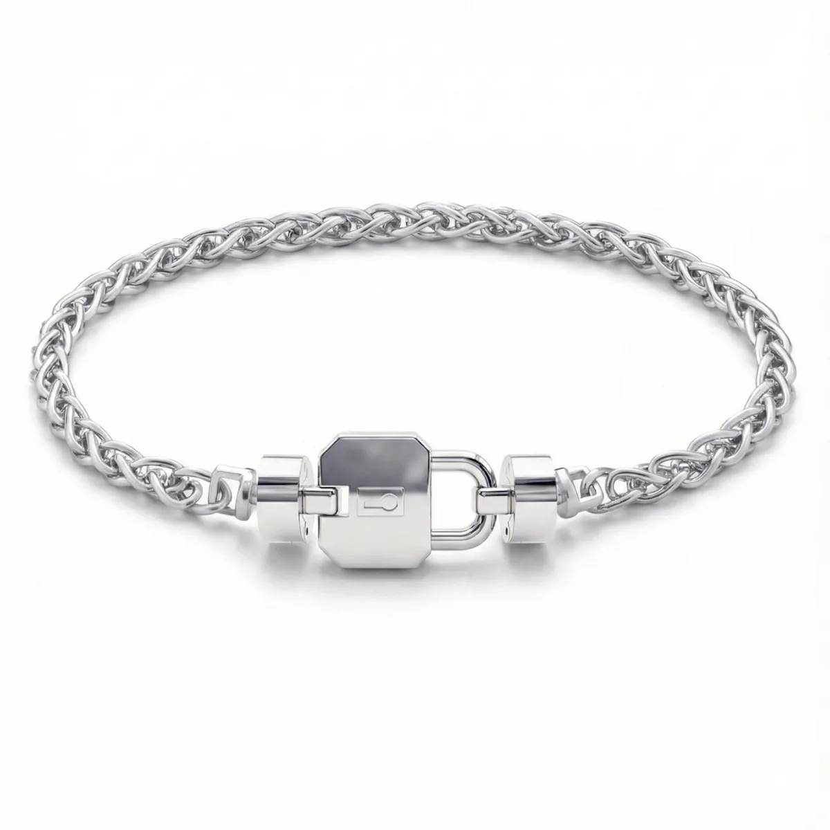Regalia S Lock 925 Silver Chain Link Bracelet, view 4 – Viktor Alexander