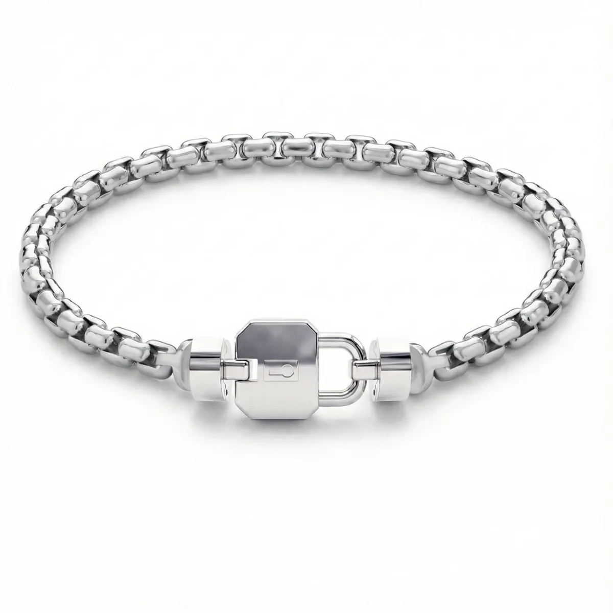 Regalia S Lock 925 Silver Chain Link Bracelet, view 5 – Viktor Alexander