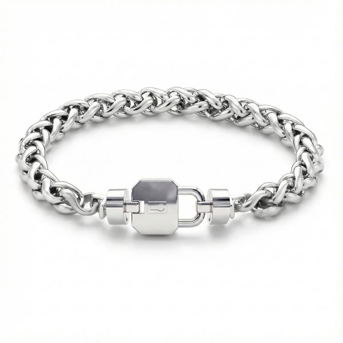 Regalia S Lock 925 Silver Chain Link Bracelet, view 7 – Viktor Alexander
