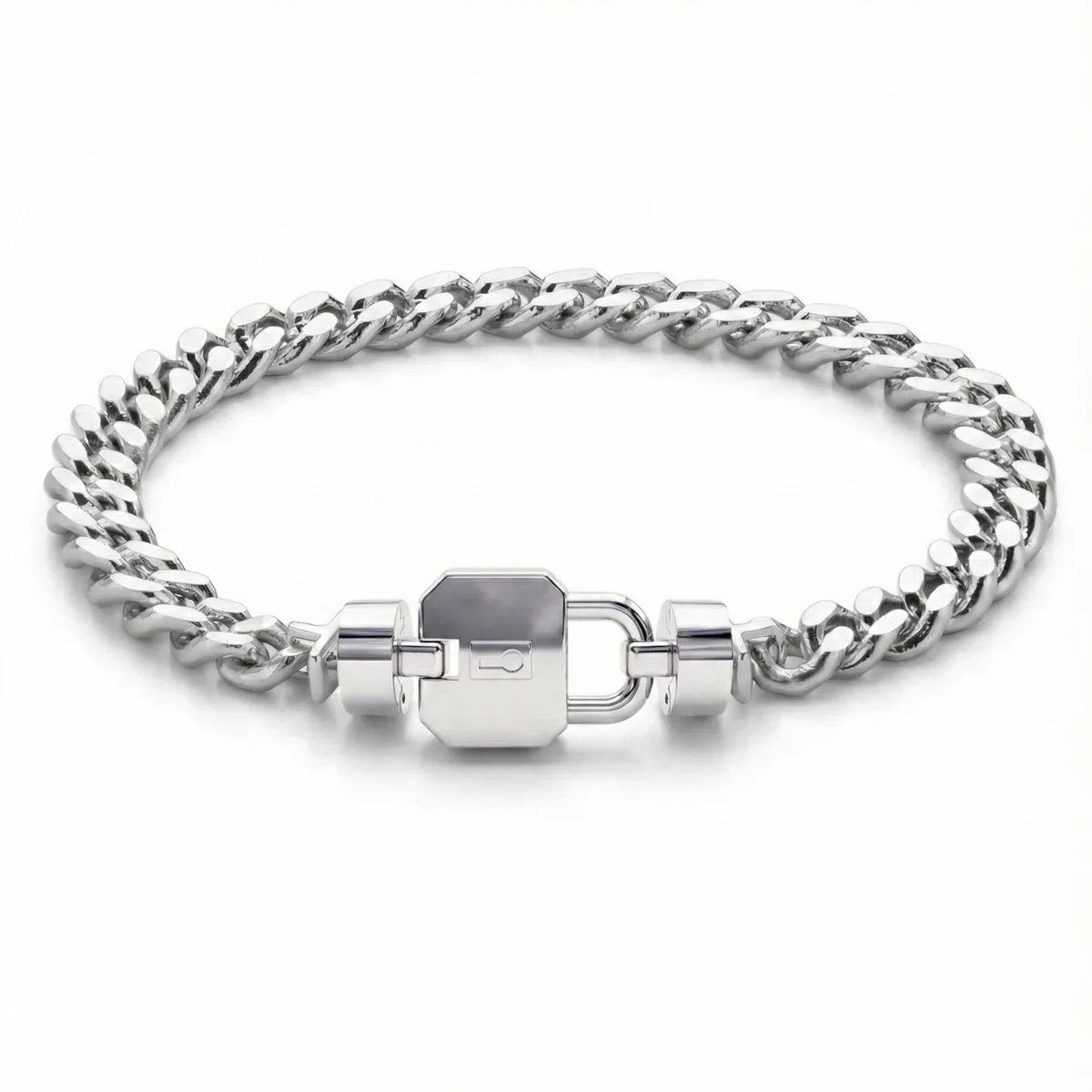 Regalia S Lock 925 Silver Chain Link Bracelet, view 8 – Viktor Alexander