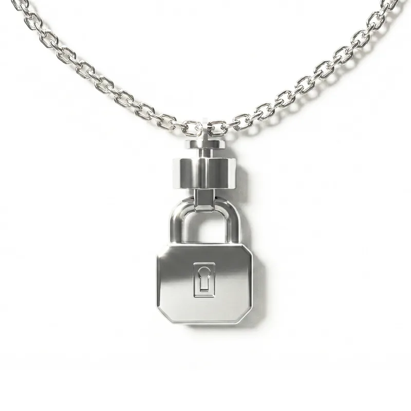 Regalia S Lock 925 Silver Necklace