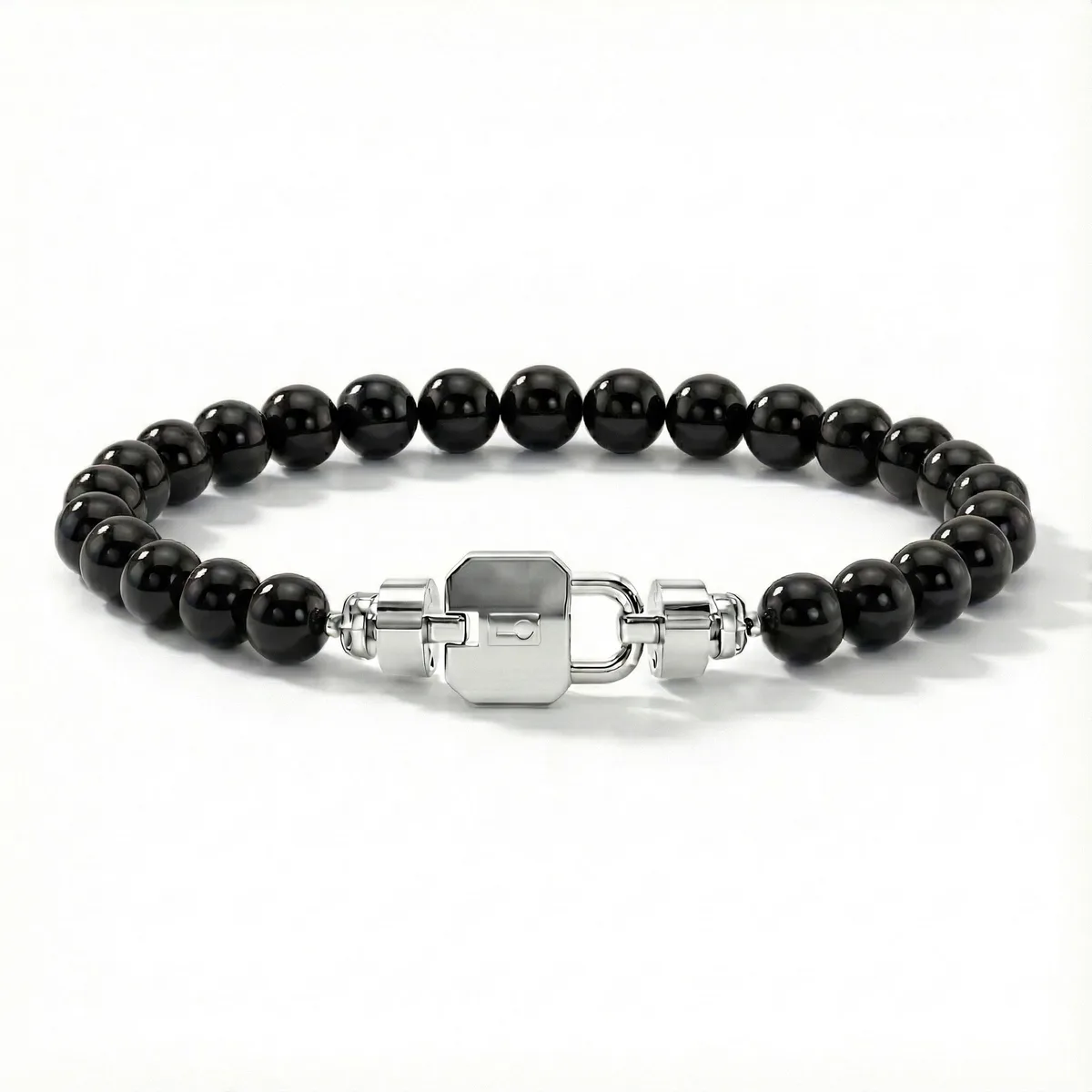 Regalia S Lock 925 with Gemstone Bead Bracelet, view 7 – Viktor Alexander