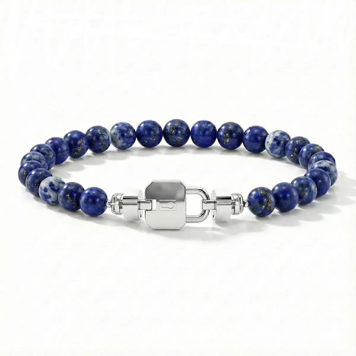 Regalia S Lock 925 with Gemstone Bead Bracelet, view 8 – Viktor Alexander