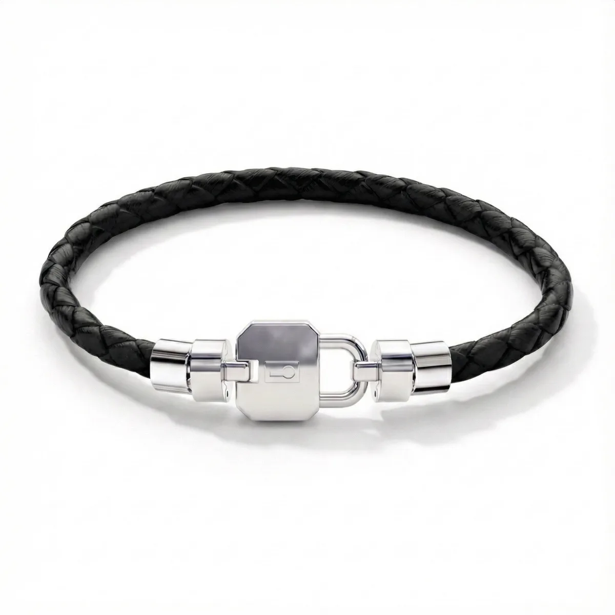 Regalia S Lock 925 with Italian Weaved Calf Bracelet, view 2 – Viktor Alexander