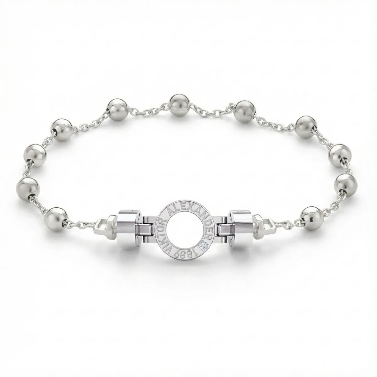 Regalia S R01 925 Silver Chain Link Bracelet, view 3 – Viktor Alexander