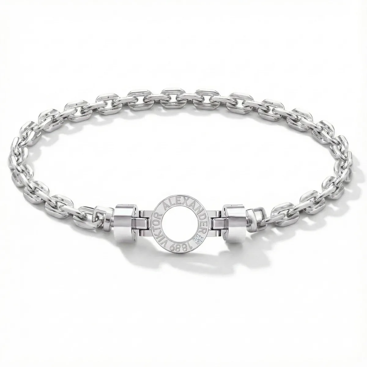 Regalia S R01 925 Silver Chain Link Bracelet, view 5 – Viktor Alexander