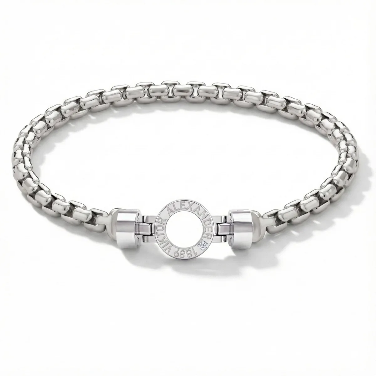 Regalia S R01 925 Silver Chain Link Bracelet, view 6 – Viktor Alexander