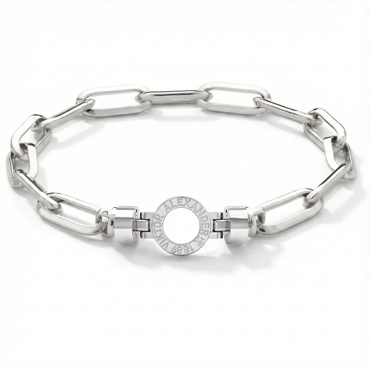 Regalia S R01 925 Silver Chain Link Bracelet, view 7 – Viktor Alexander