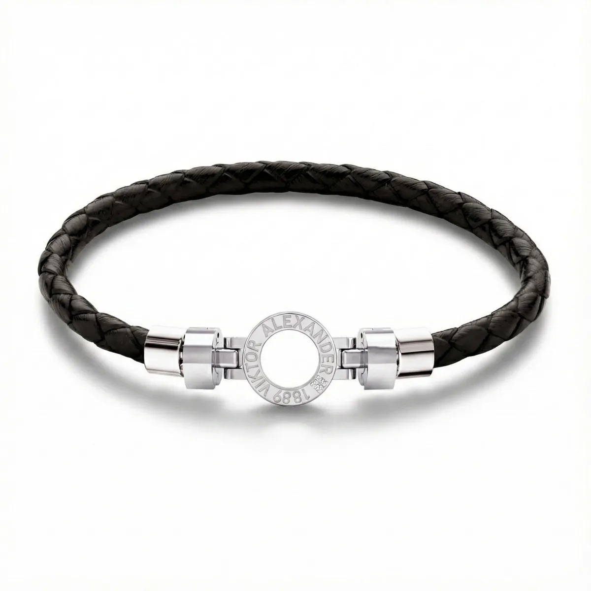 Regalia S R01 925 with Italian Weaved Calf Bracelet, view 2 – Viktor Alexander