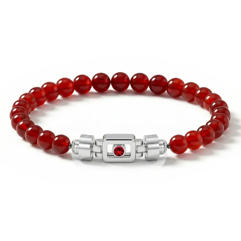 Ruby 925 Silver with Gemstone XOXO Bracelet