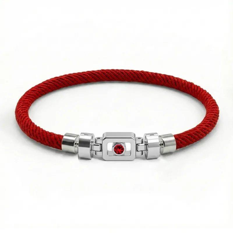 Ruby 925 Silver with Nylon XOXO Bracelet