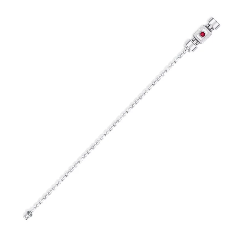 Ruby 925 Silver with Silver Link XOXO Bracelet