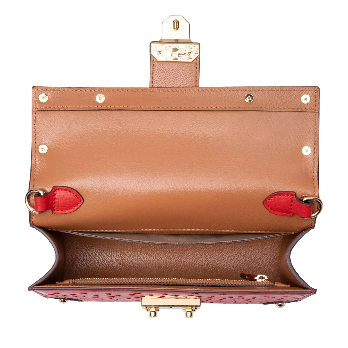 The Alexandria Bag - Ostrich in Red Lava, view 3 – Viktor Alexander