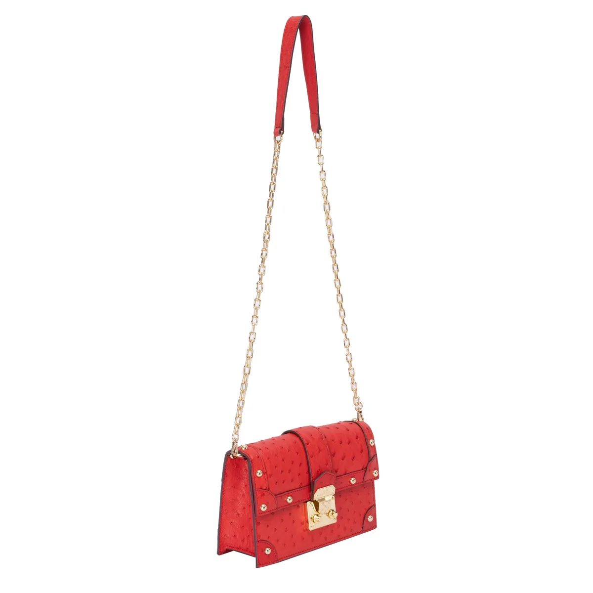 The Alexandria Bag - Ostrich in Red Lava, view 4 – Viktor Alexander