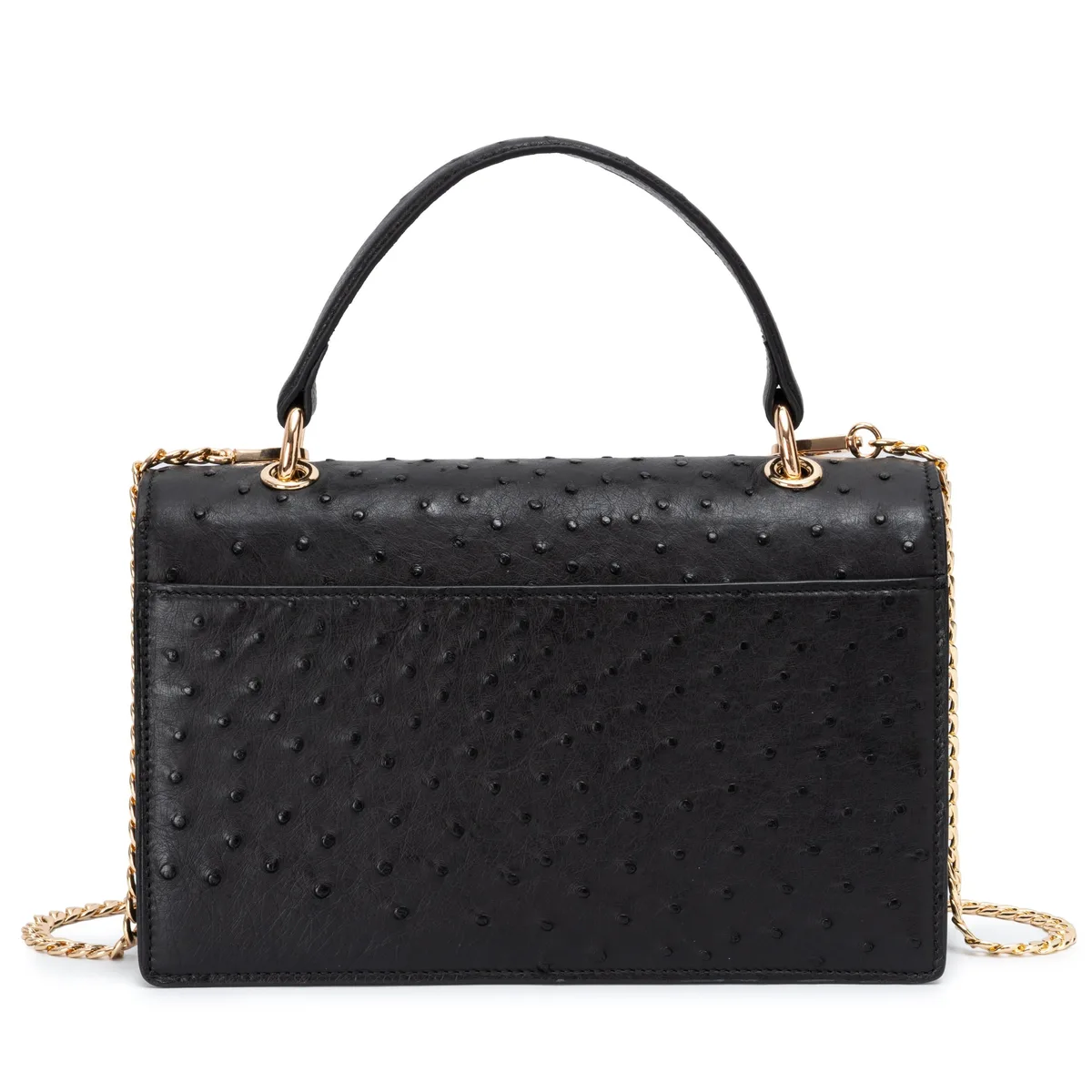 The Boston Bag - Ostrich in Black Noir, view 2 – Viktor Alexander