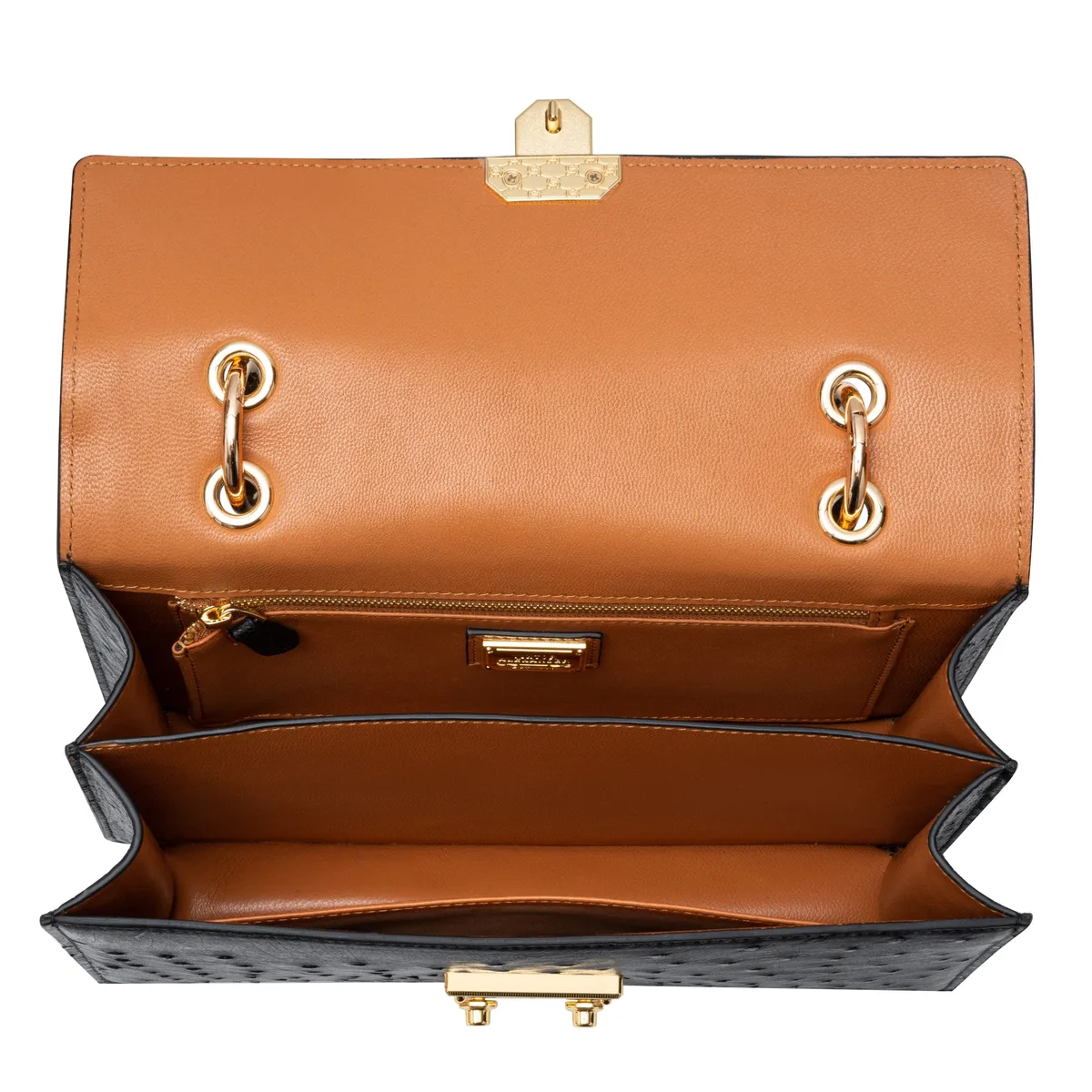 The Boston Bag - Ostrich in Black Noir, view 3 – Viktor Alexander