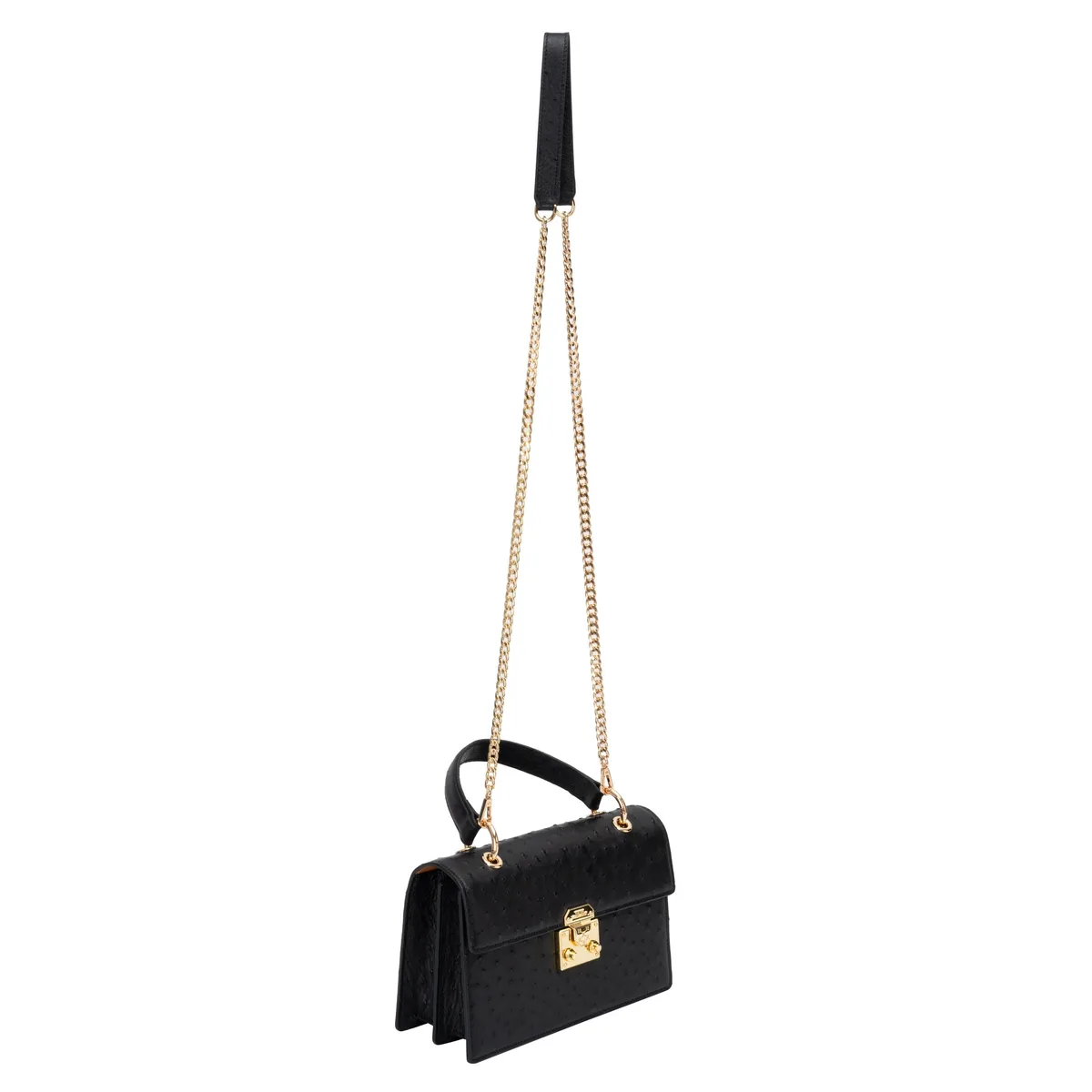 The Boston Bag - Ostrich in Black Noir, view 4 – Viktor Alexander