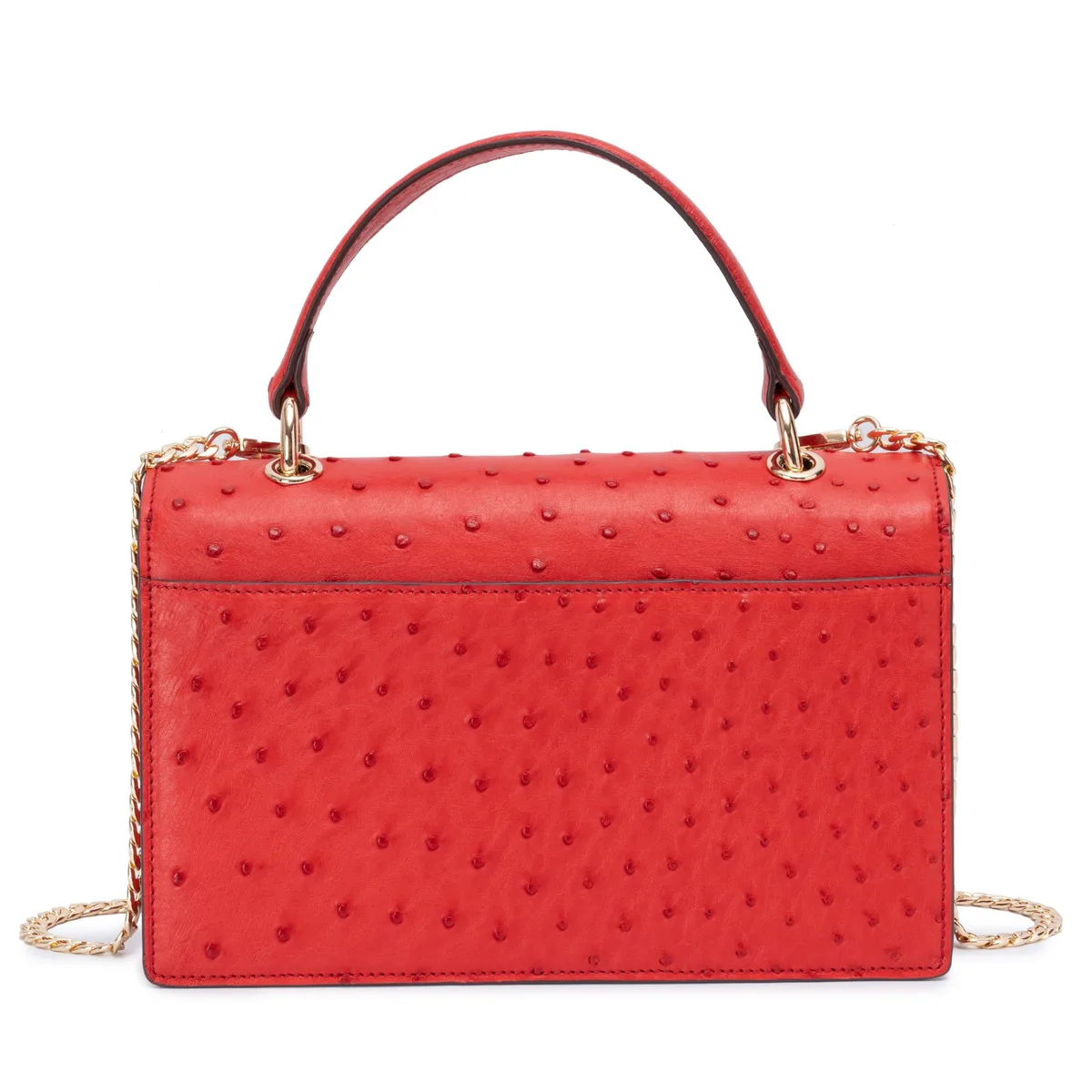 The Boston Bag - Ostrich in Red Lava, view 2 – Viktor Alexander