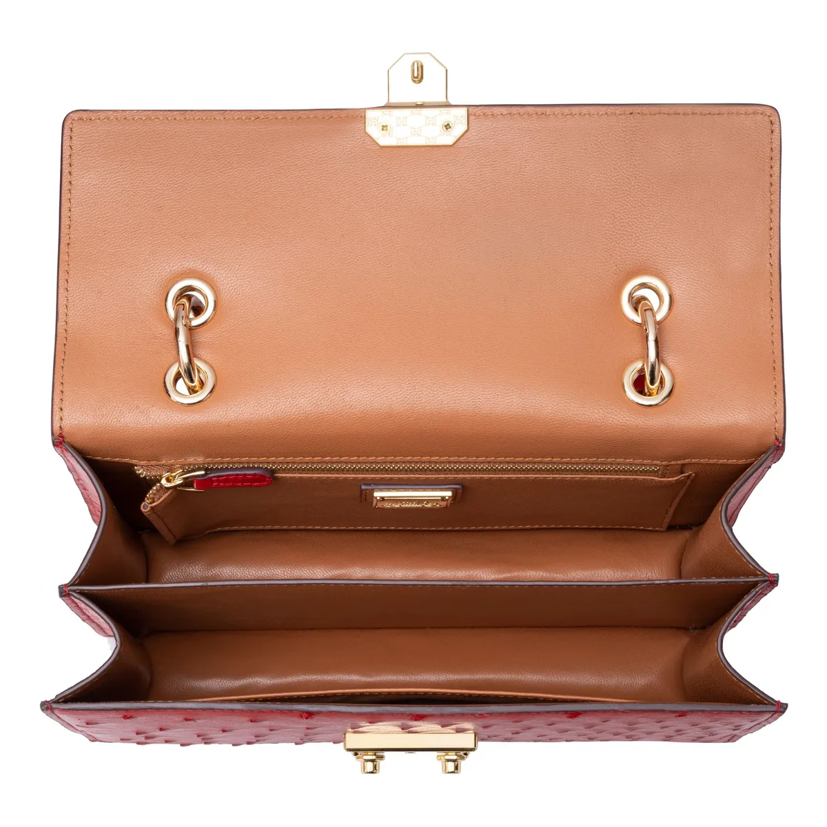 The Boston Bag - Ostrich in Red Lava, view 4 – Viktor Alexander
