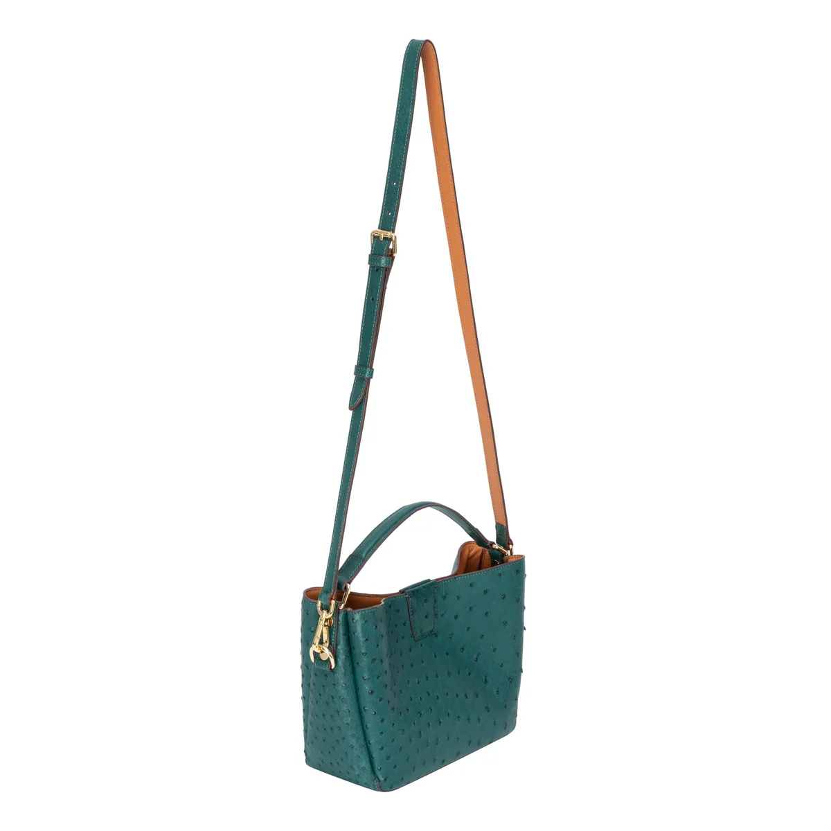 The Goldy Bag - Ostrich in Green Emerald, view 4 – Viktor Alexander
