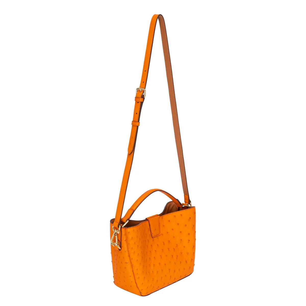The Goldy Bag - Ostrich in Orange Sanguine, view 4 – Viktor Alexander
