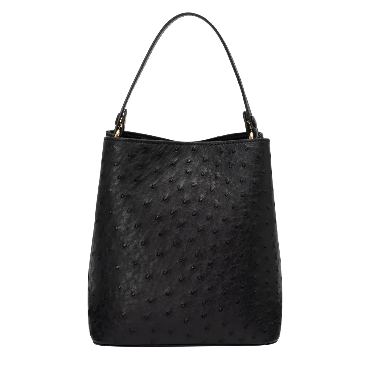 The Hobo Bag - Ostrich in Black Noir, view 2 – Viktor Alexander