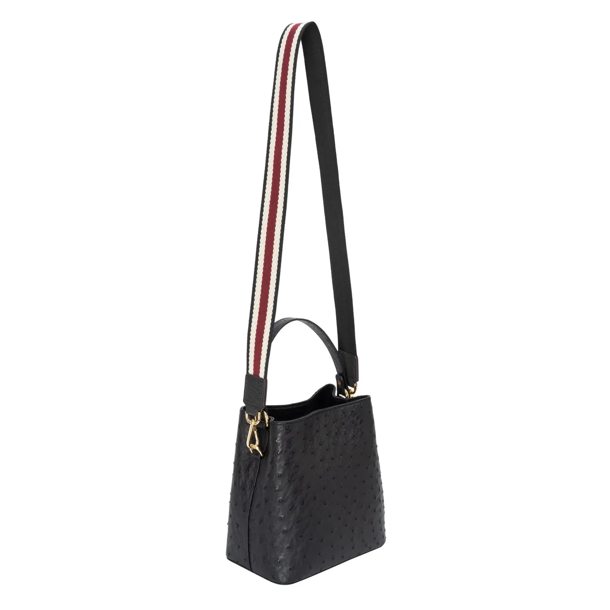 The Hobo Bag - Ostrich in Black Noir, view 4 – Viktor Alexander