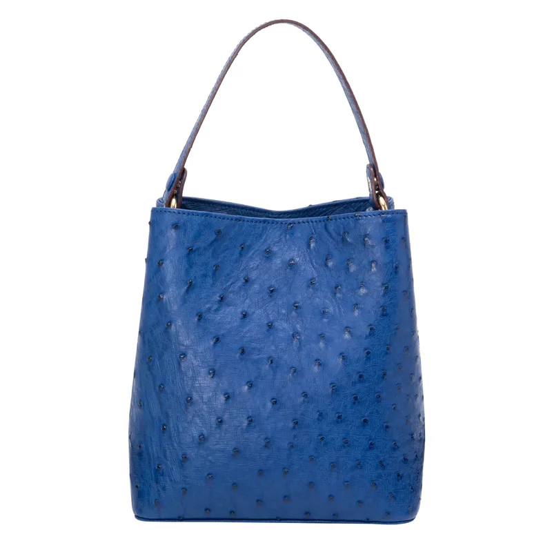 The Hobo Bag - Ostrich in Blue Mariana