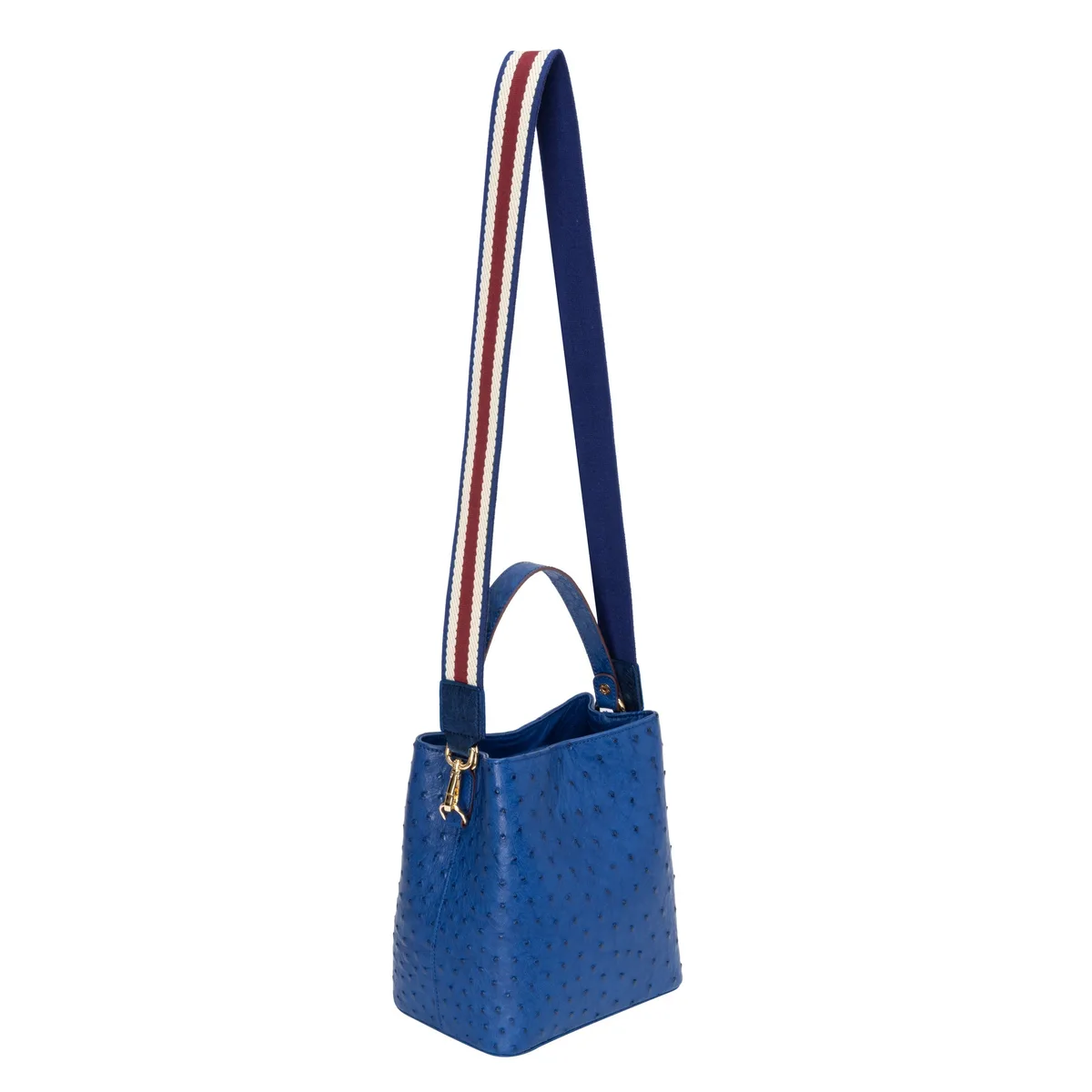 The Hobo Bag - Ostrich in Blue Mariana, view 4 – Viktor Alexander