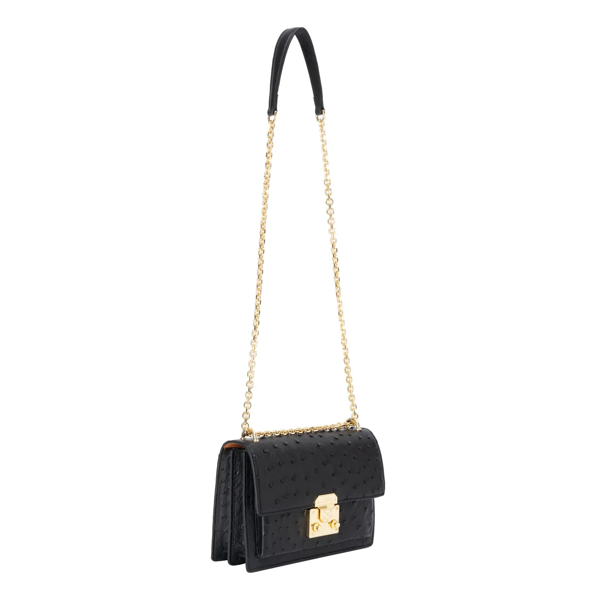 The Philly Bag - Ostrich in Black Noir, view 2 – Viktor Alexander