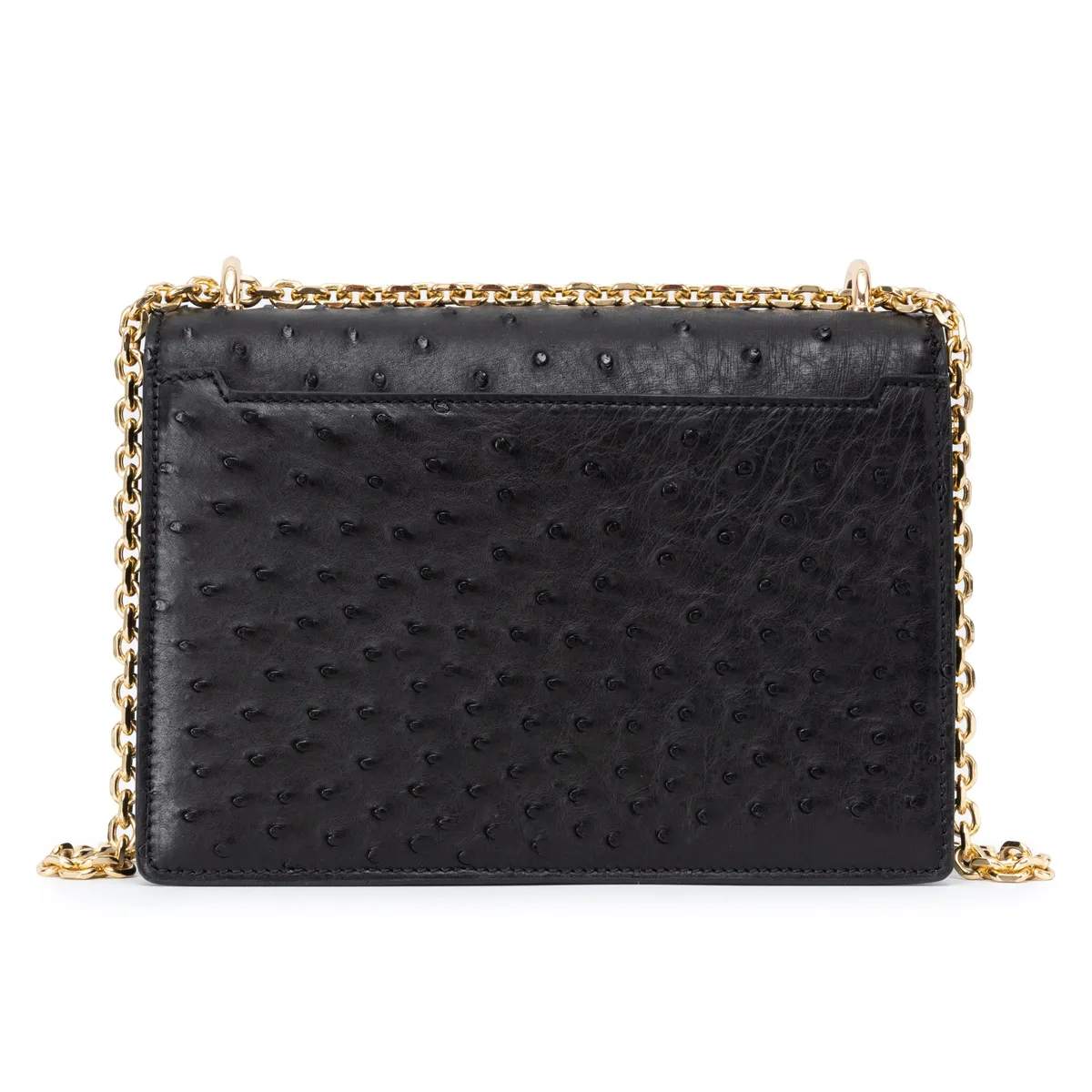 The Philly Bag - Ostrich in Black Noir, view 3 – Viktor Alexander