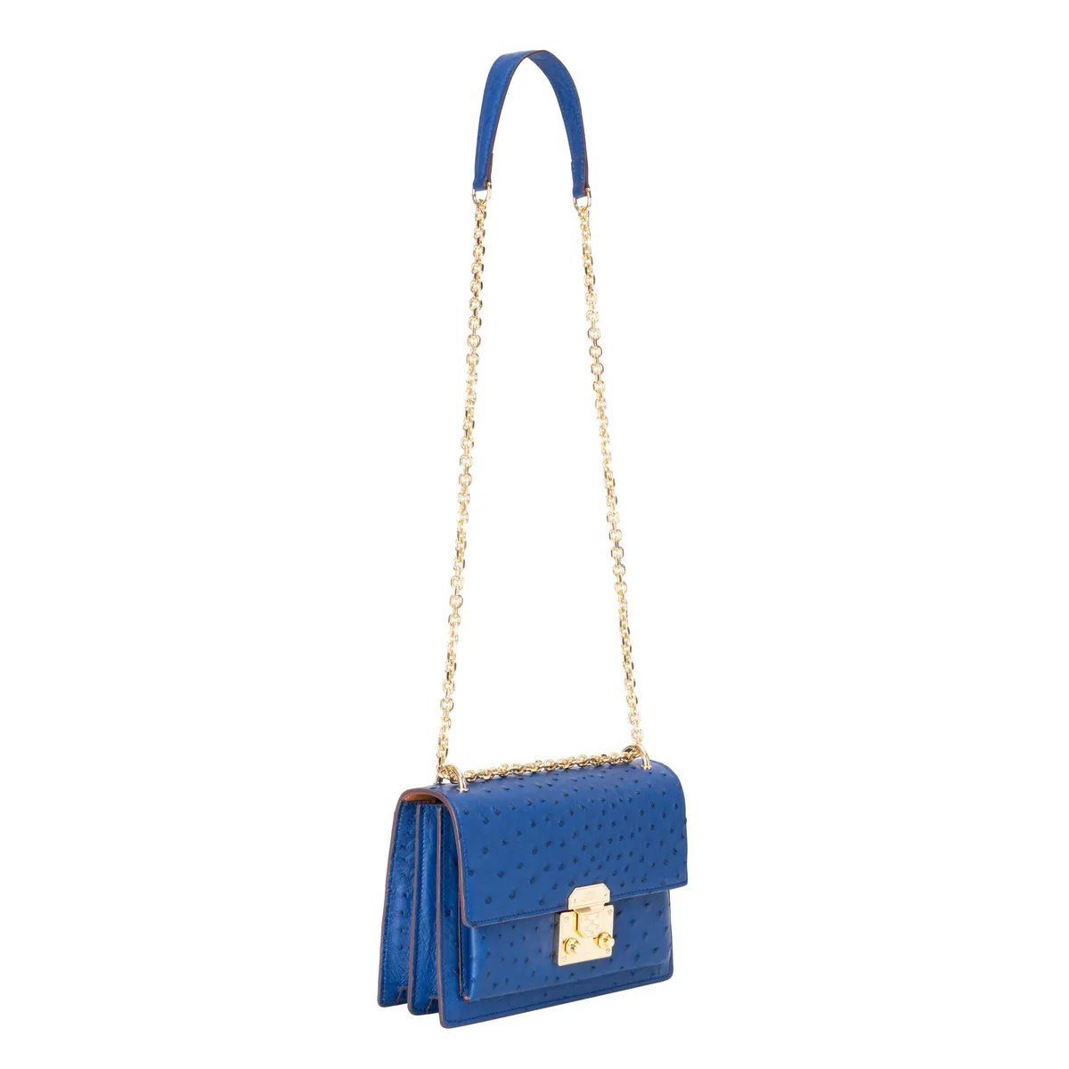 The Philly Bag - Ostrich in Blue Mariana, view 4 – Viktor Alexander