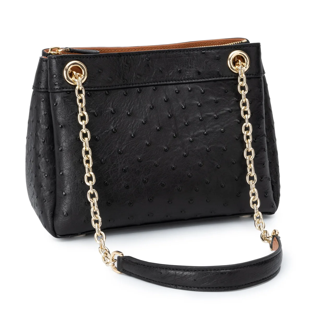 The Tripoli Bag - Ostrich in Black Noir – Viktor Alexander