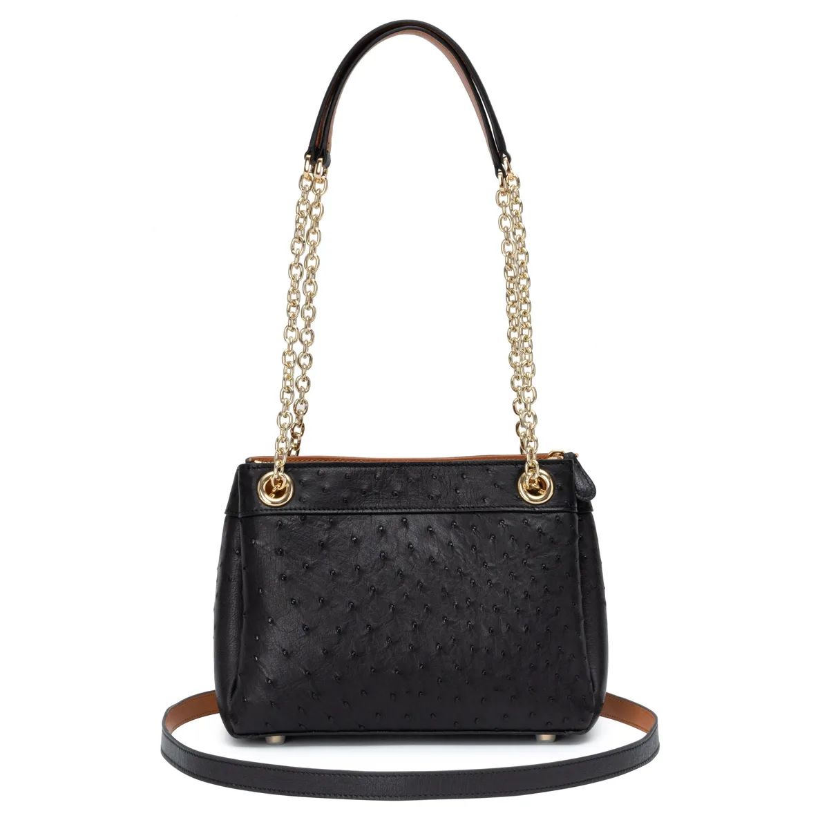 The Tripoli Bag - Ostrich in Black Noir, view 2 – Viktor Alexander