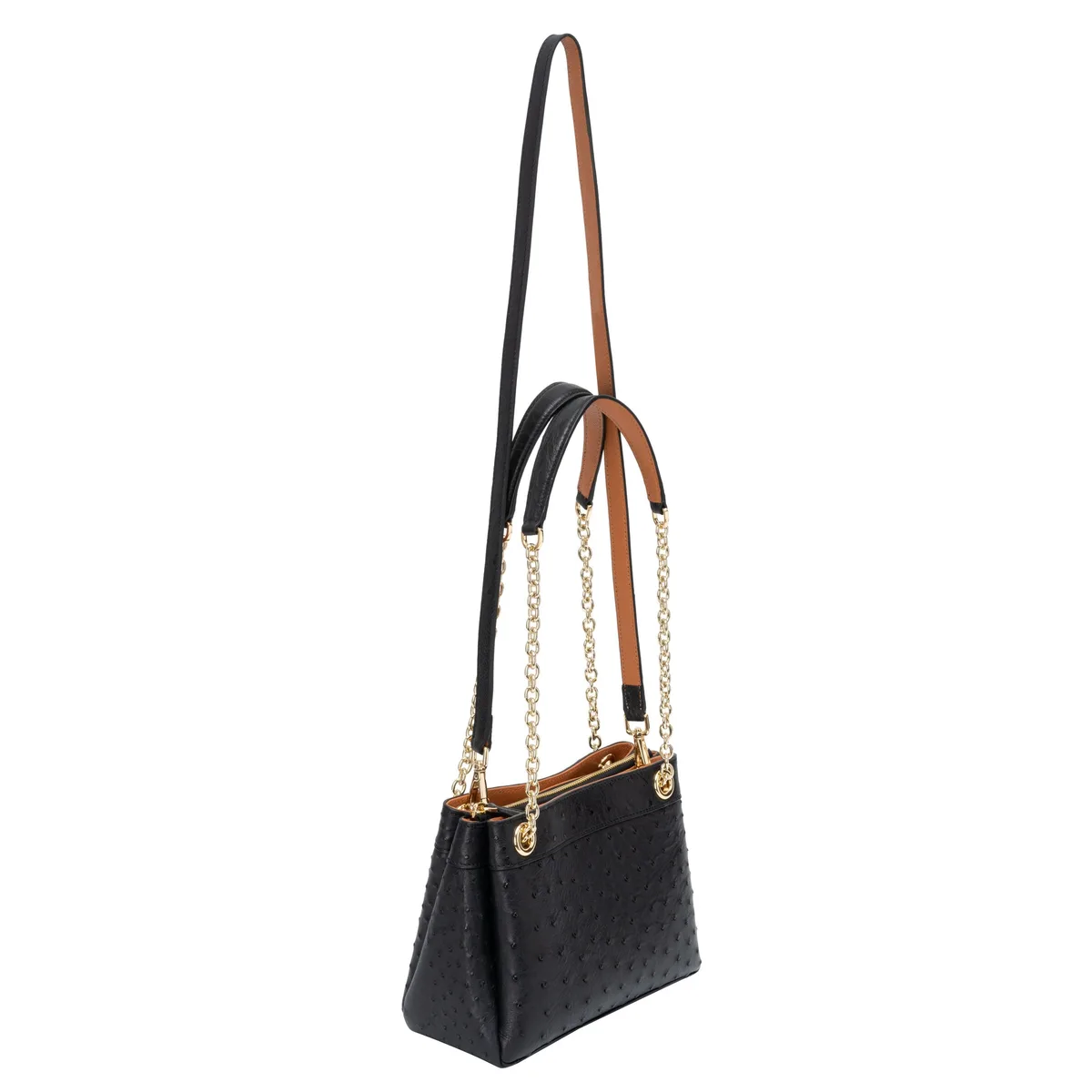 The Tripoli Bag - Ostrich in Black Noir, view 4 – Viktor Alexander