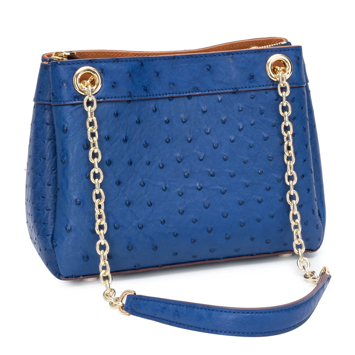 The Tripoli Bag - Ostrich in Blue Mariana – Viktor Alexander