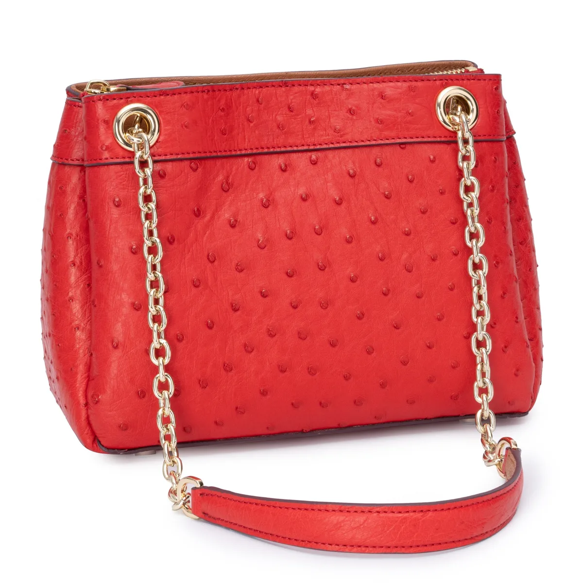 The Tripoli Bag - Ostrich in Red Lava – Viktor Alexander