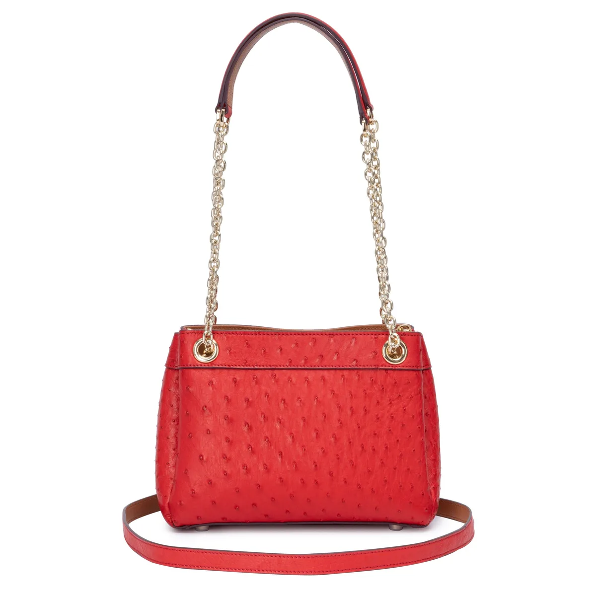 The Tripoli Bag - Ostrich in Red Lava, view 2 – Viktor Alexander