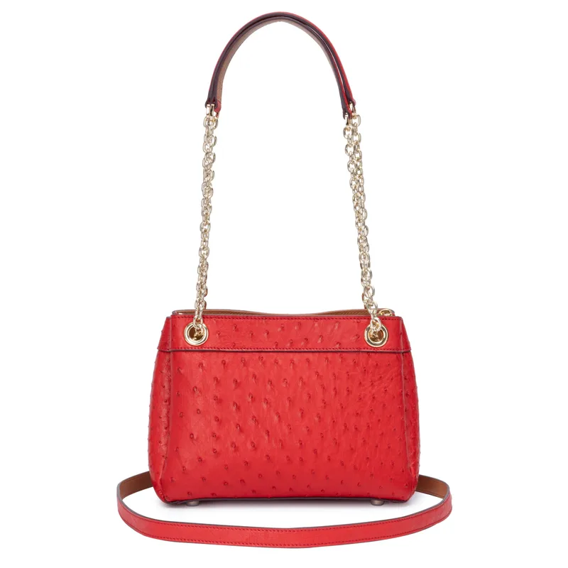 The Tripoli Bag - Ostrich in Red Lava