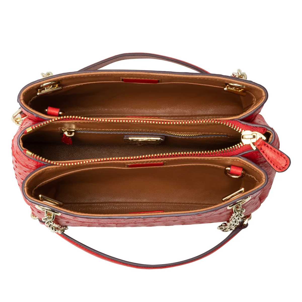 The Tripoli Bag - Ostrich in Red Lava, view 4 – Viktor Alexander