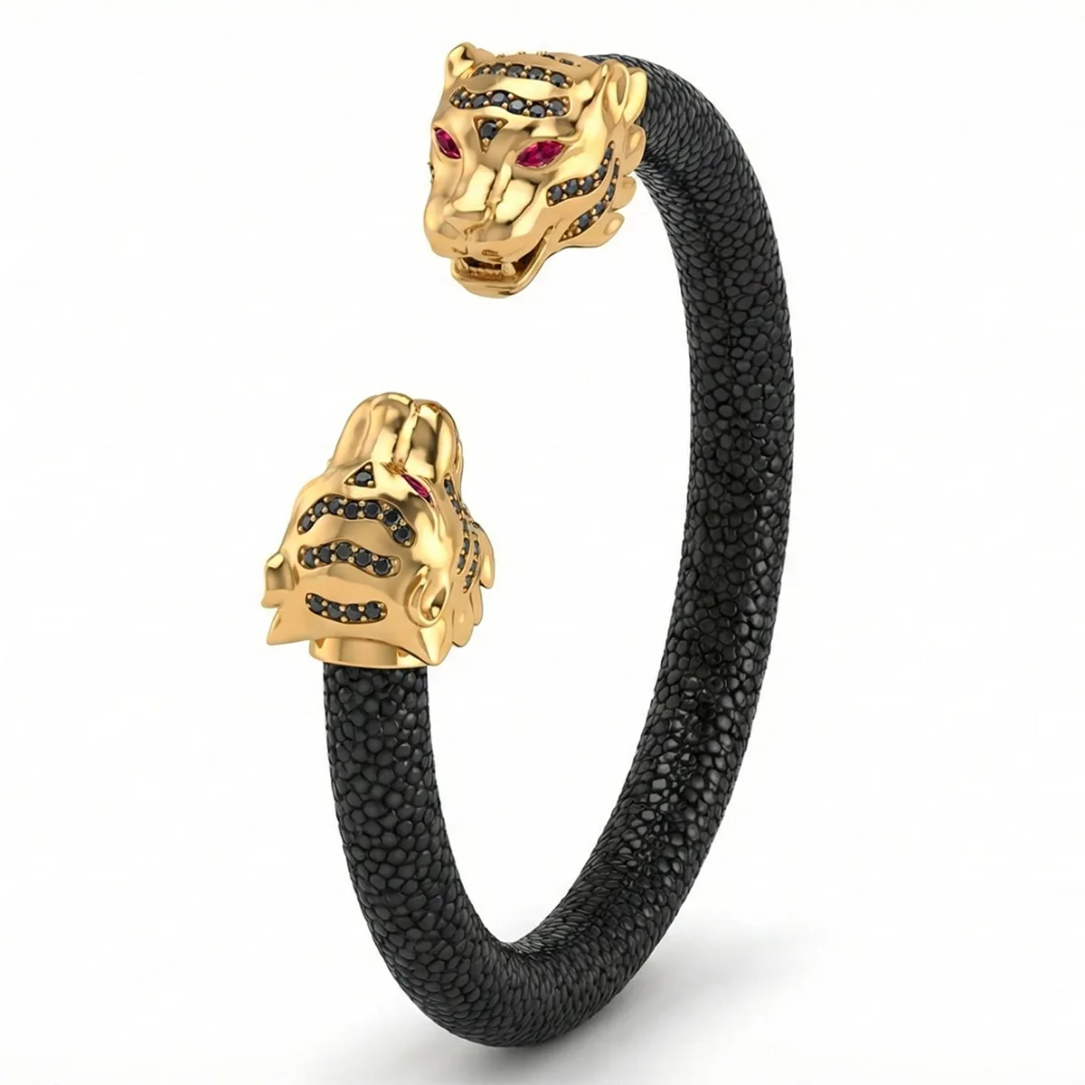 Tiger S 925 Black Spinel & Ruby Stingray Bracelet – Viktor Alexander