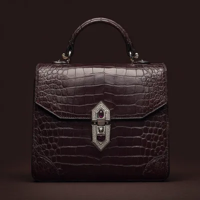 Viktor Alexander exotic leather handbags in ostrich and alligator